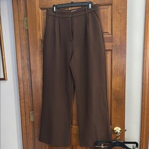 Brown Wide-Leg Trousers